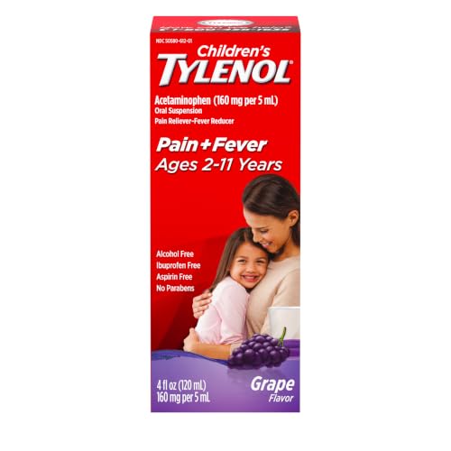 Childrens Tylenol Liquid Oral Suspension Acetaminophen Grape 4 fl. oz
