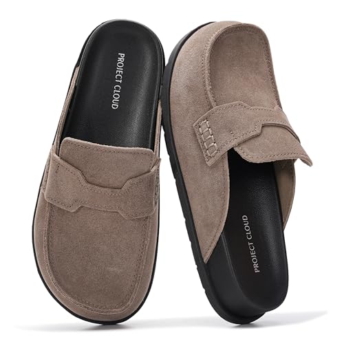 Image of Project Cloud 100% Genuine Leather Womens Clogs - Plush & Soft Insole with Arch Support Non Slip Mules & Clogs for Women Footwear - Water Resistant Women Shoes (Foamy)