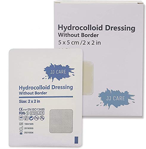 [Pack of 10] 2x2 inches Thin Hydrocolloid Dressing Without Border - Hydrocolloid Bandages