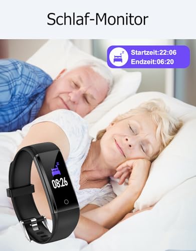 GRV Schrittzähler Uhr Ohne Bluetooth/App/Handy für Damen Herren Kinder,Fitness Tracker Fitnessuhr...