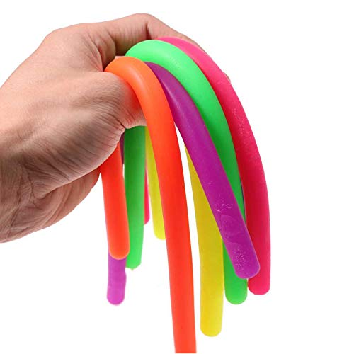 Zayin Jin Zayin Dehnbare Dinosaurier-Nudeln,Fidget-Spielzeug einzigartiges sensorisches Spielzeug für Kinder und Erwachsene mit ADS,ADHS,OCD oder Autismus- (Farbige Nudeln)