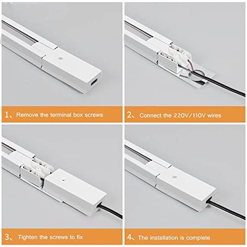 Image of Nortek Indoor Ceiling Track Light /Spot Light /Focus Light (Black) | Flexibly Rotatable Light Head | Perfect for Kitchen, Living Room & Malls (Track /TRACKWAY /Rail, Natural White Pack of 2)