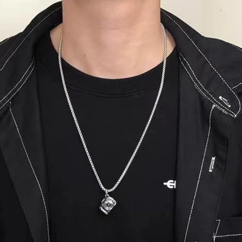 Collar de cámara en acero titanio pulido con micrograbado de alta definición 6