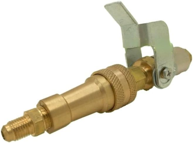 Rotary Connection Refrigerant Charging Valve Adapter self-Sealing A/C Dispensing Adapter Valve air Conditioning Repair Fluoride(Adjustable)