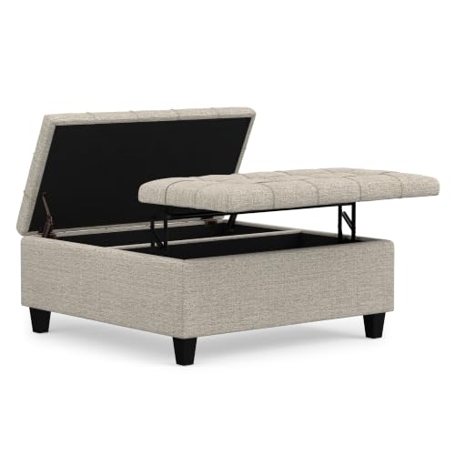 SIMPLIHOME Harrison 36 Inch Lift Top Ottoman