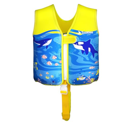 Tooklee Swim Vest for Toddler & Kids 1-2-3-5-7-9 Years Old, Adjustable Buoyancy Swimming Trainer Vest for Boys & Girls 20-30-50-90 lbs, Pool Floaties Neoprene Jacket with Crotch Strap, Ocean Blue, S by Tooklee - Used condition - Image 8