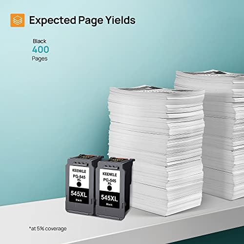 PG-545XL Ink Cartridges, 2 Black, Combo Pack Compatible for Canon 545 546 XL for Pixma MG3050 MG2500 MG2550S TS3150 MG2555S TR4550 TR4551 TS3151 MG2950 MX490 MX495 iP2850 MG3053 MG2900 MG2555