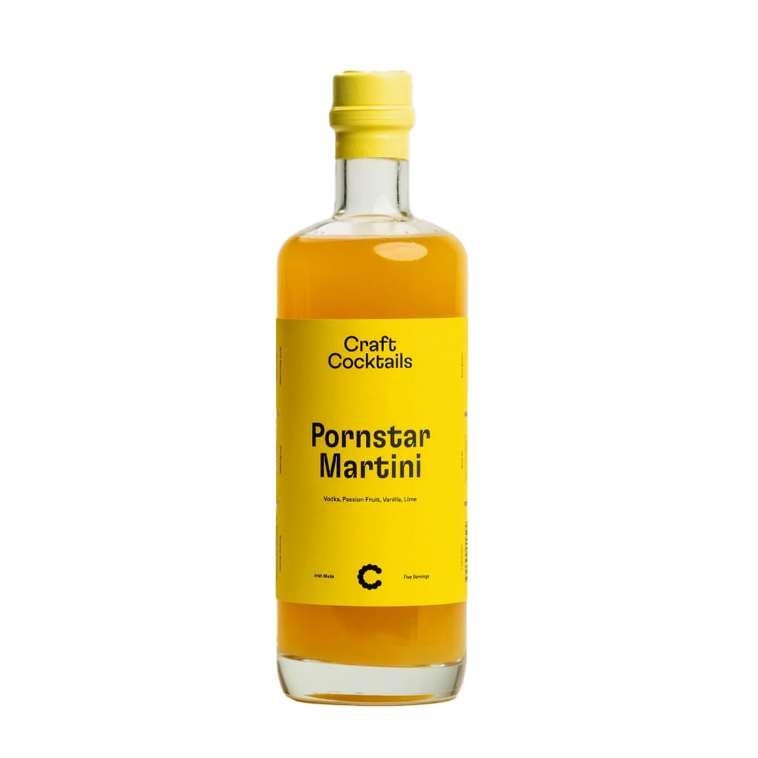 Craft Cocktails Pornstar Martini 500ml | Ready to Serve Premium Pre-Mixed Cocktail | 14.9% ABV | Irish Made
