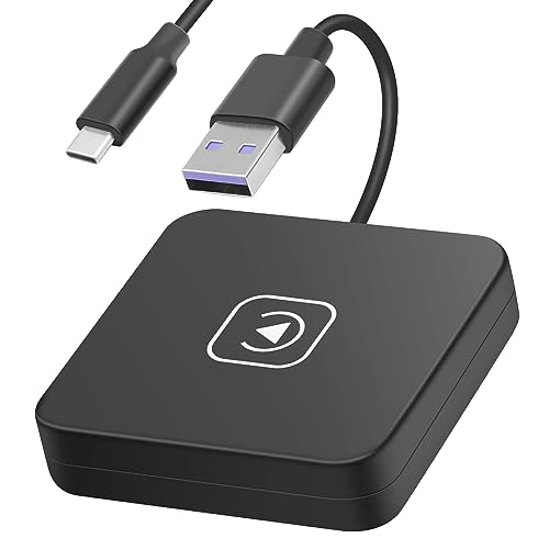 cogamichi Wireless Carplay Adapter for iPhone, Apple Car Play Adapter Fit Car from 2015 and iPhone 6s/iOS 12.1 +, Factory Wired to Wireless Carplay Adapter