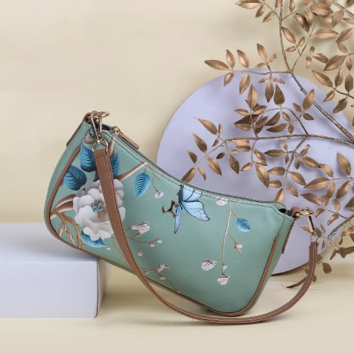 Image of Mochi Women Stylish Faux Leather Floral Shoulder Bag