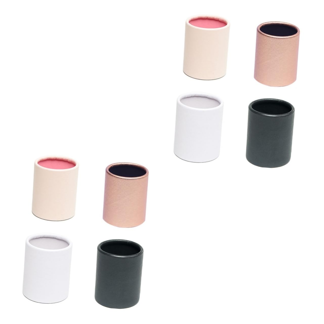 HAPINARY 8 Pcs Hug Bucket Round Paper Cases Boxes for Bouquets Artificial Flowers Candy Boxes Party Favors Small Bucket Tumblers Packaging Clear Paper Cylinder Gold Decor Liners Faux Pink