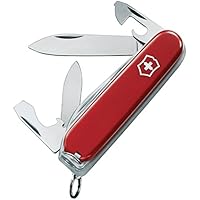 Victorinox Schweizer Taschenmesser, Recruit, Multitool, Swiss Army Knife mit 10 Funktionen, Klinge, Dosenöffner, Schraubendreher 3 mm