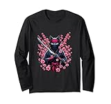 Photo Gallery giapponese samurai cat divertente parodia anime giapponese tee maglia a manica Photo Gallery giapponese samurai cat divertente parodia anime giapponese tee maglia a manica