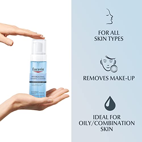 Eucerin Hydrating Foaming Daily Facial Cleanser With Hyaluronic Acid, 5 Fl Oz #TOP7