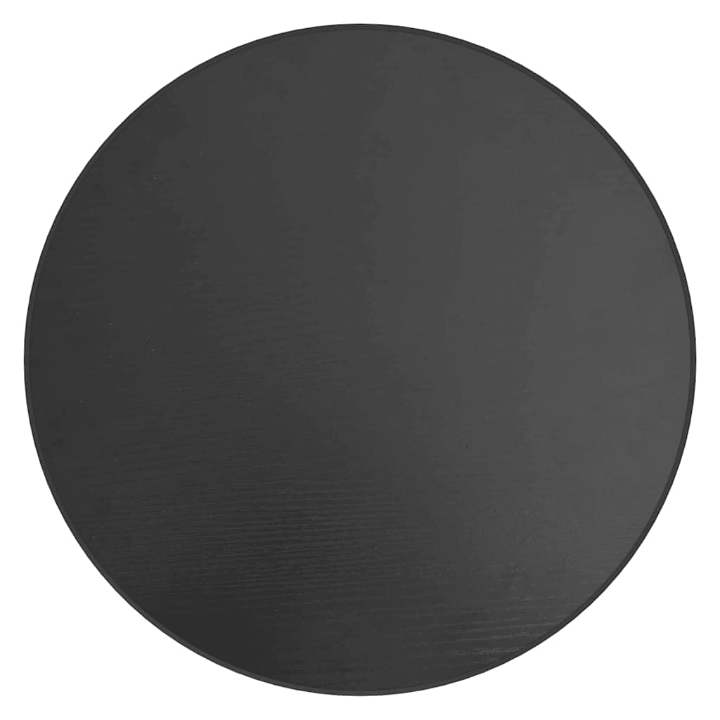 Tavolino nero Ø 35 cm tavolino da salotto stile industriale MDF