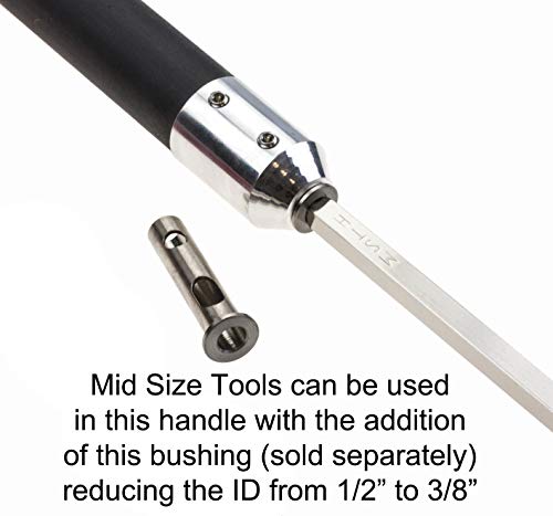 Simple Woodturning Tools Colored Lathe Tool Handle - Solid Aluminum With Foam Grip - Accepts Full Size (1/2" Tang) Carbide Turning Tools, Usa Made (Silver) #TOP4