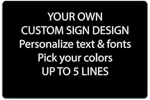 Custom Office Sign: Rustic Personalized Metal Sign for Business, Home or Yard