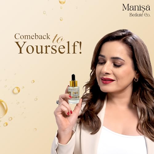 Manisa Beaute 24K Gold Face Serum With 2% Hyaluronic Acid Face Serum For intense Hydration, Glowing Skin | Specially for Dry Skin both for Men &... - Image 2