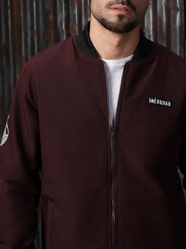 Image of High Star Men Polyester Printed Relaxed Fit Full Sleeves Jackets 18