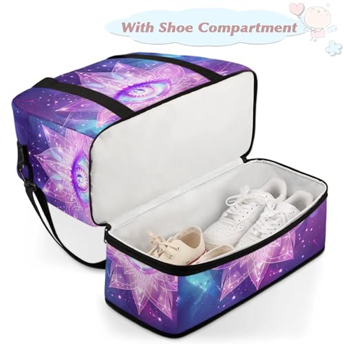 Large Weekender Overnight Bags Galaxy Evil Eye Travel Duffel Bag for Women Men Gym Bag With Shoe Compartment Foldie Travel Tote Bag Carry On Personal Item Bag for Travel Gym Sports4