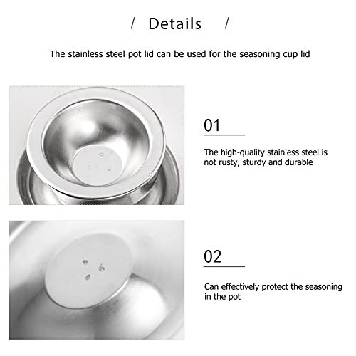 Doitool Stainless Steel Cover Bowl- 5.5In Universal Lid For Pots Small- Mini Pan Lid Bowl Covers Reusable With Handle In Ring For Pot And Pans #TOP3