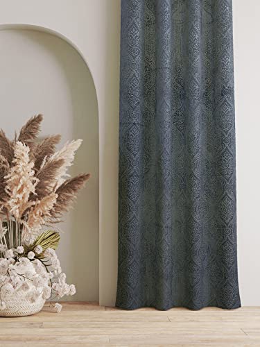 Image of Homefab India 2 Piece Velvet Window Curtains - 5 feet, Grey
