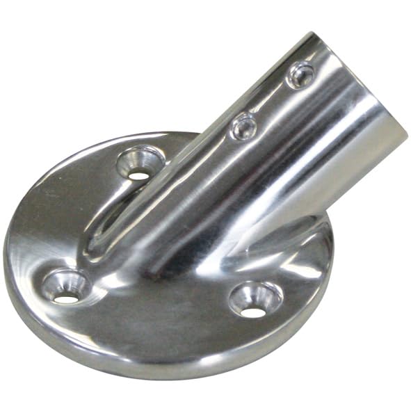 Relingfuß 30° Winkel Edelstahl V4A 1 Stück A4 AISI 316 Boot Reling AISI316 Bimini