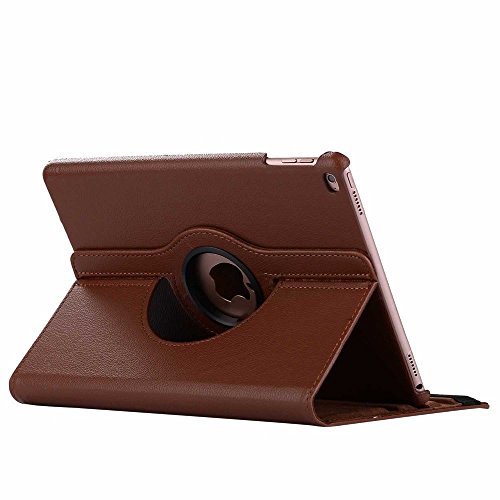 Image of Mcart Faux Leather 360 Degree Rotating Stand Case Cover for New iPad 9.7 inch 2018 /2017 5th 6th Generation Model A1822 A1823 A1893 A1954 & ipad Air 2013 A1474 A1475 A1476 A1566 A1567 - Brown