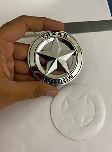 Image of Emblems for Car & Bike Metal Lo.go and Grill Me.tal Lo.go, Auto Accessories for Car Emblem 3D Badge Auto Racing Sport Sticker Grand Tourer Decal. (Texas Edition Chrome Black Sticker.)
