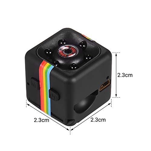 Mainstayae Mini Cube Camera 1080P HD IR Visão noturna 120 ° Grande angular 32GB de memória estendida