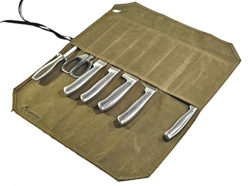 Professional Chef's Knife Roll Waxed Canvas Knife Organiser