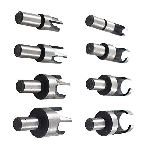 Findmall DOES NOT APPLY 8 Pcs Wood Plug Cutter Drills Straight And Tapered Taper Carbon Steel Drill Bit Set 5/8 Inch 1/2 Inch 3/8 Inch 1/4 Inch Woodworking Cutting Tool Cork Drill Bit Knife thumb #4