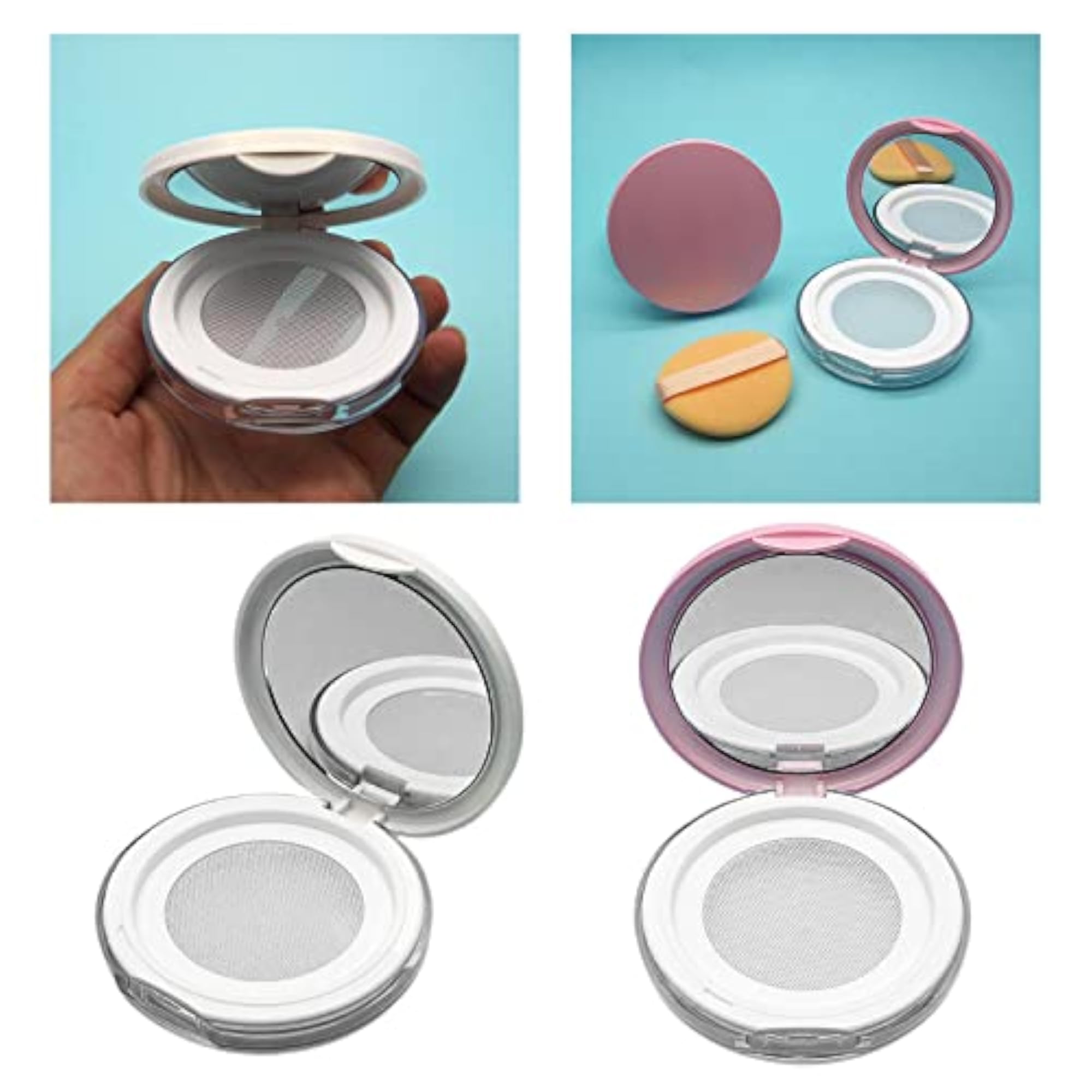 DIY Empty Poly Loose Powder Container, 3ml, Pink