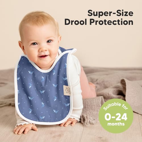 KeaBabies 8-Pack Baby Bibs for Boys, Girls and 8-Pack Baby Bandana Drool Bibs - Pull-on Drool Catcher for Teething Infant - Stylish Unisex Bandana Scarf2