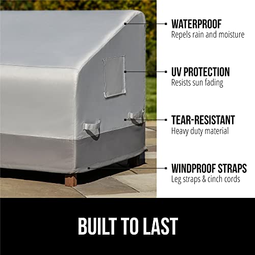 GORILLA GRIP Waterproof Large Outdoor Patio Sofa Cover, 2 Seater 58 Inch, Heavy Duty 600D Furniture Covers Sets for Winter, Keep Cushions Dry, Protects from Sun, Snow, Rain, Windproof, UV Coated by GORILLA GRIP - Image 2