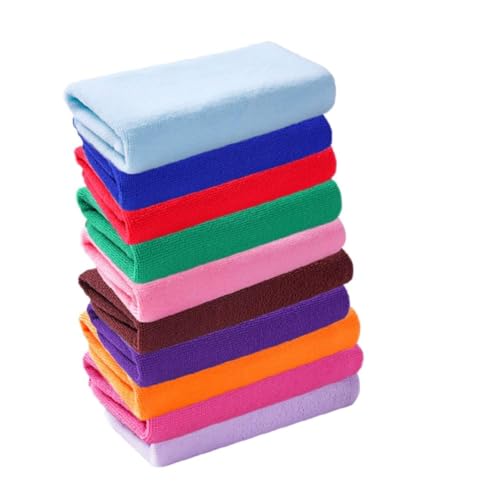 GANAZONO 10Piezas Toallas de Mano de Microfibra Unidades Absorbentes y Surtidos para Barbería