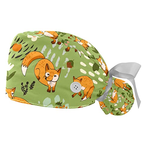 Casquettes de travail ajustables motif renard pour le quotidien