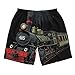 Men & Boys Classic Fit Swim Trunks for Beach Gym Sport Quick Dry Drawstring Basic Board Shorts with Pockets, Underwear Steam Train Fashion Cargo Short