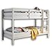 Moritz Lit superposé Moderne avec échelle et Deux Plans de Couchage 90 x 200 cm - Lit superposé pour Enfants Peu encombrant en pin Massif, Blanc - 97 x 140 x 207 cm, Pin Blanc.