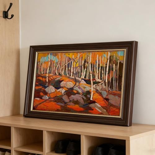 Toile Tom Thomson The Birch Grove - Décoration murale bureau - Cadre à suspendre