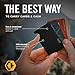 Ridge Wallet for Men - Slim Minimalist Compact Wallet and Card Holder, RFID Protected Front Pocket Wallets for Men with Integrated Money Clip (Matte Black Titanium)