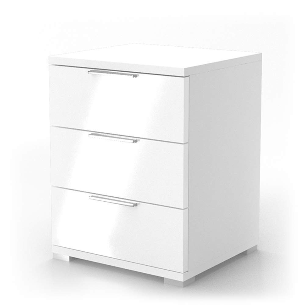 Vicco Mesa de Noche Florenz, Blanco Alto Brillo, 46.2 x 60 cm
