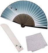 [大阪 長生堂] 扇子 メンズ 男性 おしゃれ ビジネス 扇子袋 扇子入れ ハンカチ付セット 招福