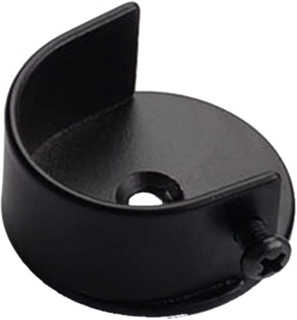 Decorative Curtain Pole Finials Push Fitting insert Window Rod Ends - Black