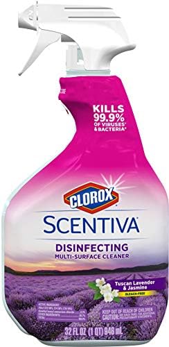 Clorox Scentiva Multi-Surface Cleaner, Multi-Surface Spray, Tuscan Lavender and Jasmine, 32 Ounces (Pack of 6) - 31387