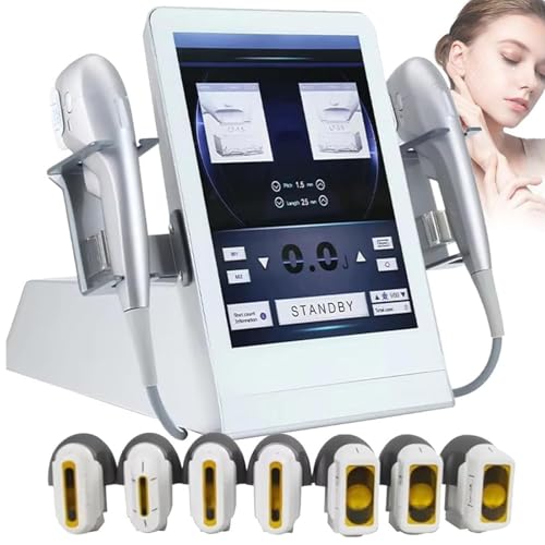 AityBuy Máquina 7 En 1 Hifu para Rostro Y Cuerpo, Ajuste De Profundidad De 1,5-13 Mm, Dispositivo De Belleza Adelgazante Corporal Antiarrugas
