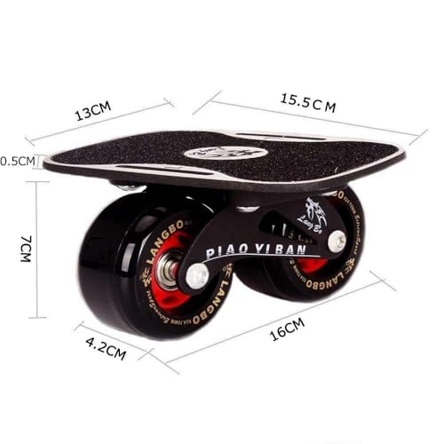 Image of Slyk Drift Skates Freeline Drift High Rebound Skate Split Skateboard Outdoor Sliding Skates with Aluminum Anti-Slip Plate, 70mm Wheels and ABEC-7 608 Bearings, Portable Design (Drifters)