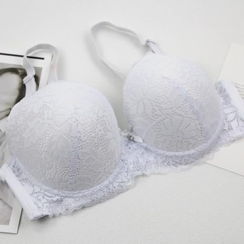 Soutien-gorge en dentelle imprimé noir pour femme avec maintien élastique bonnet 46DD - 3