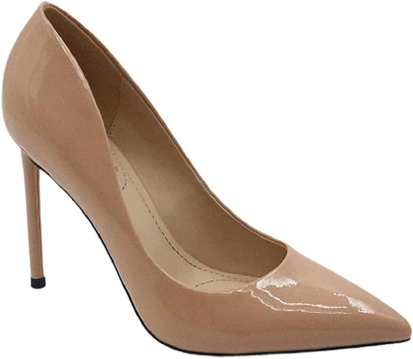 Anne Michelle Womens Stiletto Heel Pointed Toe Pumps Shoes Condition-39 Nude PAT 10