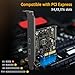 10Gbps PCIE USB C 3.2 Gen 2 Card, 2-Port PCle to USB C Expansion Card, PCI Express 3.0 x4 Adapter for Desktop PC, SSD Enclosures, Workstations, File Backup, Data only